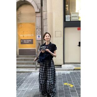 8800自留款 METWO 33大爱 山本格子汤汤裤 女 阔腿裤 孤品清仓