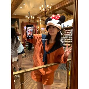 孤品清仓 设计感短袖 METWO 焦糖亚麻套装 两件套 8896