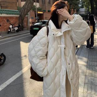 黑色菱格长款 2279 METWO 大被子长羽绒服 孤品清仓