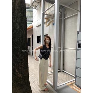 女 裤 METWO奶白西装 1373垂感休闲长裤 孤品清仓