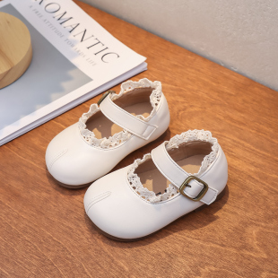 宝宝皮鞋女童2025新款软底小公主鞋轻便春秋季1-3岁婴儿学步鞋黑