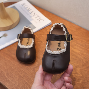 宝宝皮鞋女童2026新款软底小公主鞋轻便春秋季1-3岁婴儿学步鞋黑