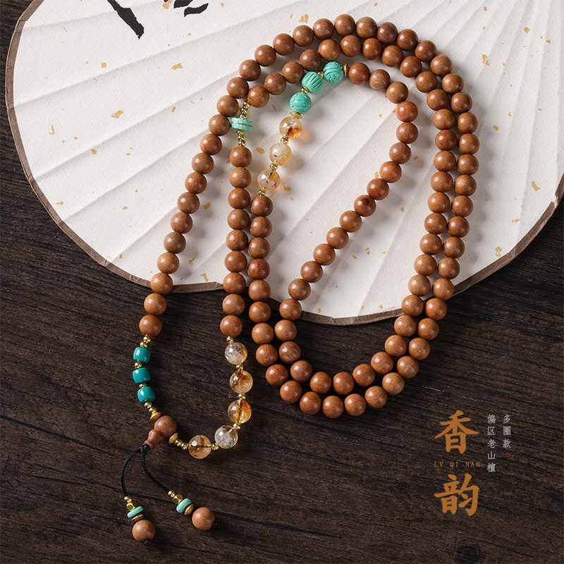 乳香甘甜香韵老山檀香手串原创多圈男女情侣款项链串念珠手链