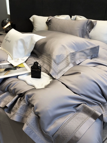 Летний комплект, двусторонная шелковая простыня, высококлассный пододеяльник, покрывало, легкий роскошный стиль, 100 шт, 4 предмета