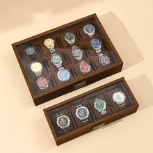 手表收纳盒家用收藏盒实木质男女士放腕表展示盒高档父亲节礼物品