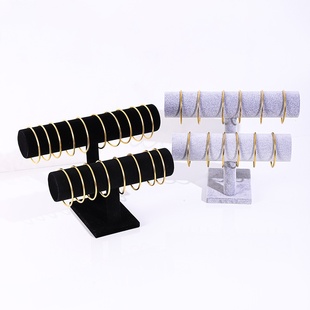 绒布双层手镯展示架手链架子手表收纳架饰品店手串架托摆件首饰架