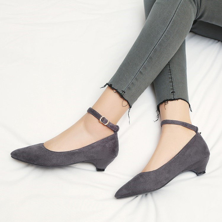 休闲百搭小圆头低跟单鞋大码43 44 45 46 47 48大码马蹄跟中跟鞋,女鞋,浅口单鞋,淘宝优惠券,粉丝福利购,淘宝优惠卷