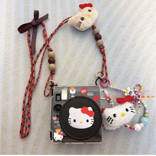 富士拍立得minievo保护壳99斜跨绳子镜头盖迷你40相机90保护套41