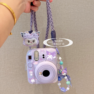 卡通库洛米富士拍立得保护壳mini12/11/99/SE/4190透明壳斜跨绳25