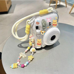 拍立得mini12 40保护套斜挎绳25透明SE水晶壳保护壳8 SQ1