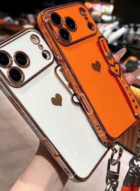 2026新款腕带三合一挂绳壳适用苹果iphone17手机壳17promax外壳16pm女17pm高级感plus全包16p防摔16保护套13