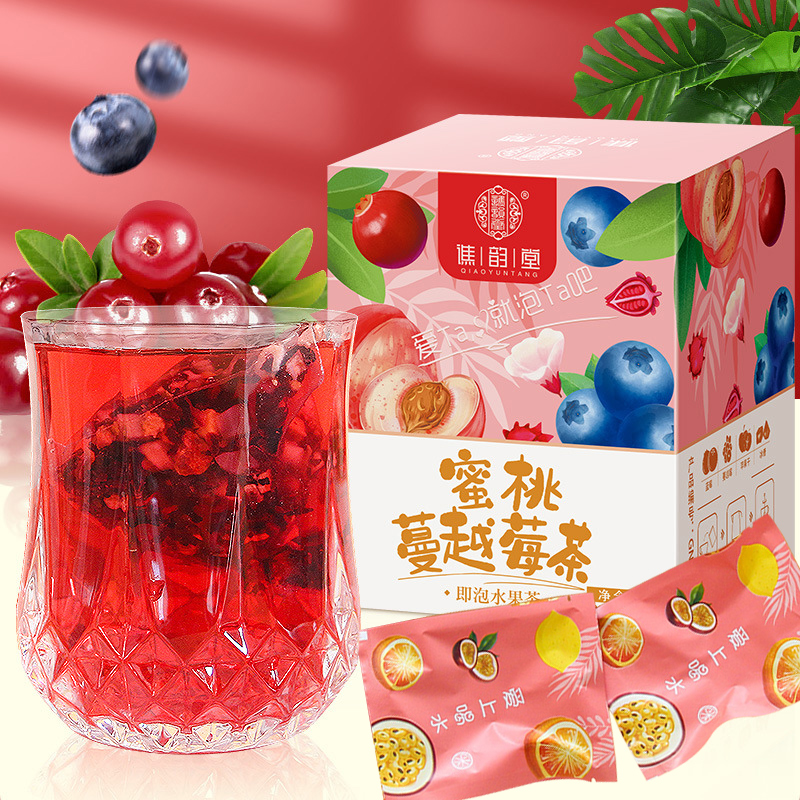 水果茶包蜜桃蔓越莓茶桂花雪梨