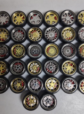 1/64改装轮毂（配刹车碟钳）功能版，合金制造适配多美卡京商绿光