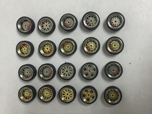 1/64 改装轮毂（配有刹车碟）适配 京商 多美卡等车型 ,不锈钢