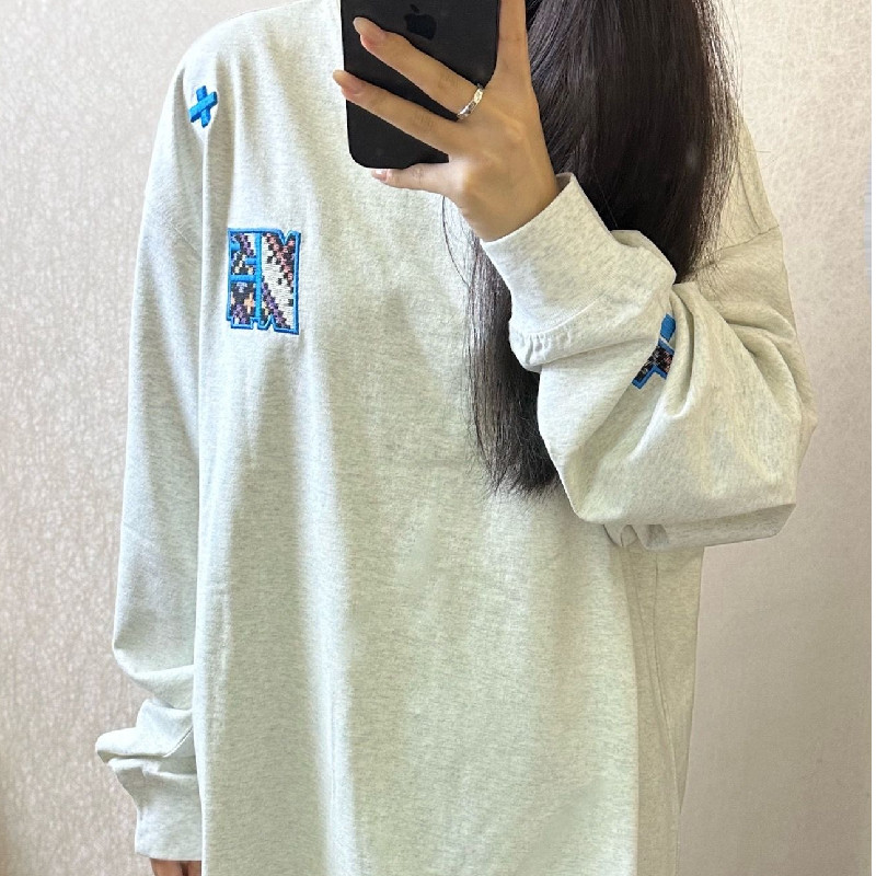 设计感小众刺绣纯棉长袖t恤女2026新款春秋季宽松美式初中生上衣,女装/女士精品,T恤,淘宝优惠券,粉丝福利购,淘宝优惠卷