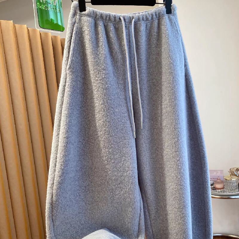 特大码300斤羊羔毛裤子女2025新款秋冬加绒加厚超火休闲束脚卫裤,女装/女士精品,卫裤,淘宝优惠券,粉丝福利购,淘宝优惠卷