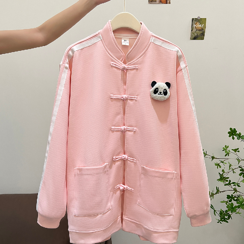 特大码300斤国潮新中式开衫卫衣外套女2025新款春秋季巨好看上衣