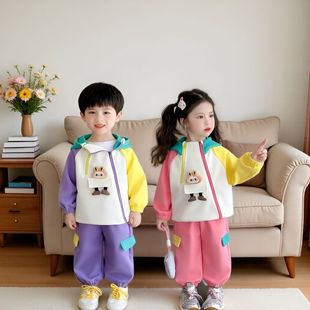 儿童多巴胺兄妹装 男女宝亲子装 秋季 2025新款 套装 炸街龙凤胎姐弟装