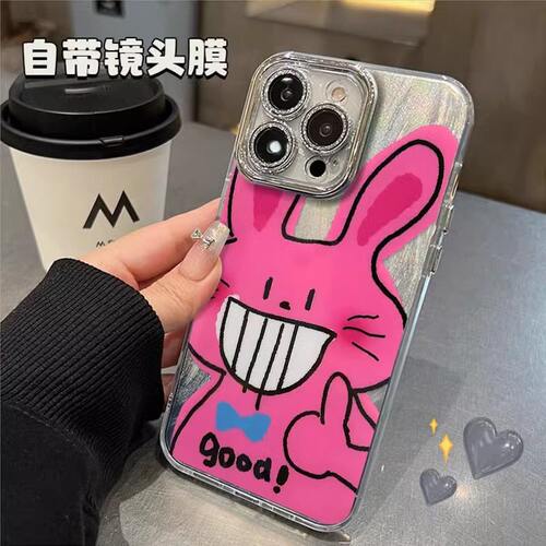 GOOD粉兔子手机壳适用苹果17Air16promax小米15情侣iphone14华为mate70propura80荣耀vivo红米k90一加oppoiQO