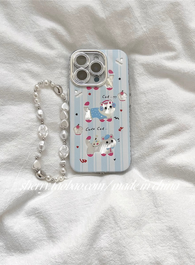 耳机画家猫咪手机壳适用苹果17Air16promax小米15情侣iphone14华为mate70propura80荣耀vivo红米k90一加oppo