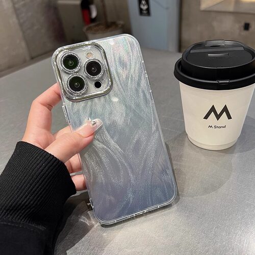 精孔全包羽纱手机壳适用苹果17Air16promax小米15情侣iphone14华为mate80propura90荣耀vivo红米k90oppo一加