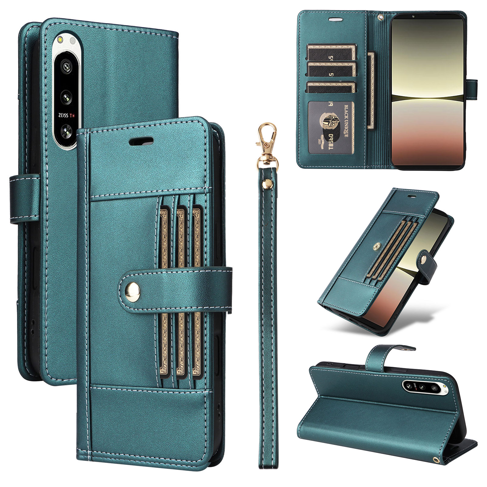 适用索尼xperia1 IV手机壳xperia10 IV手机套II全包5III插卡槽xperia5IV商务10V翻盖Xperia1 VII皮套1V保护套