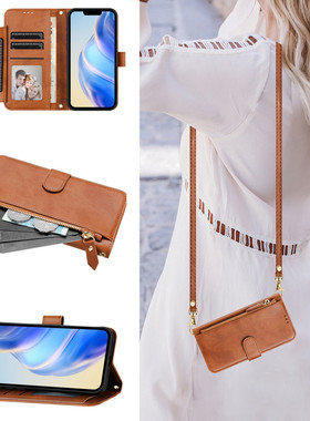 适用夏普Sharp Aquos R10全包Sense10手机壳超薄拉链插卡包wish5翻盖式皮套 R9Pro男女款 Sense10/9/8保护壳