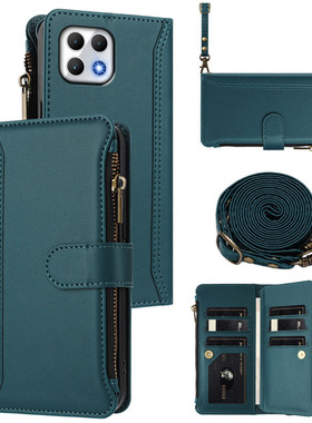 适用于 TCL T-Mobile Revvl 7手机壳斜挎背带T PHONE 2 5G全包防摔手机套T-Mobile Revvl 6PRO翻盖插卡保护套