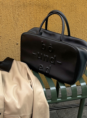 bounded有界波士顿保龄球包头层真皮大容量swift小牛皮电脑公文包