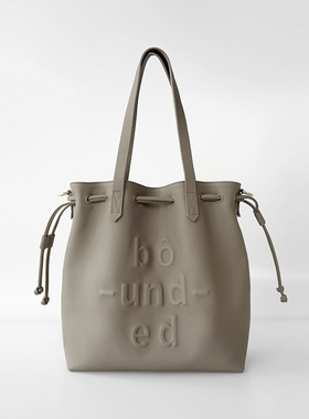 bounded有界swift字母头层牛皮托特购物袋斜挎单肩通勤休闲大容量