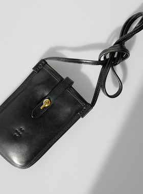 日本bounded有界重油蜡牛皮真皮斜挎小手机包迷你小包包小方包女