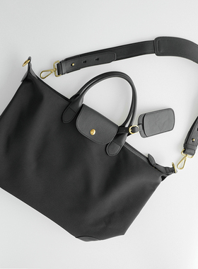 bounded防水帆布拼真皮托特大容量通勤妈咪包饺子包电脑包旅行包