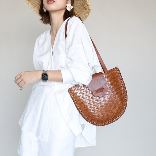 Bounded有界原创小众复古编织包