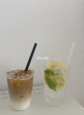 韩国ins风高硼硅玻璃杯自制同款
