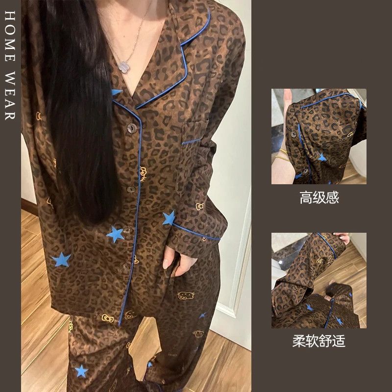 100%纯棉睡衣女春秋季长袖韩版全棉家居服套装ins学生夏月子服冬