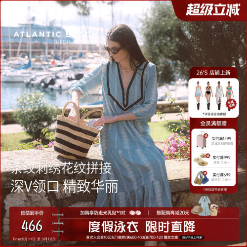 atlanticbeach度假连衣裙裹裙