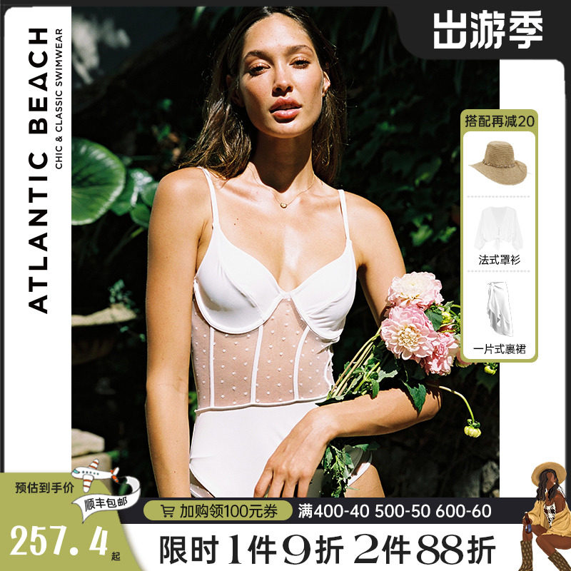 [ atlanticbeach Bathing suit] French Wave Jacobs Retro Conjoined Swimsuit hot spring sexyin the Sports/Yoga/Fitness/Fans supplies , Swim , Piece swimsuit  category - from Buy2taobao.com to provide professional Taobao agent buy service