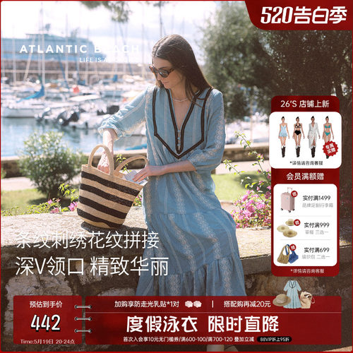 atlanticbeach度假连衣裙裹裙