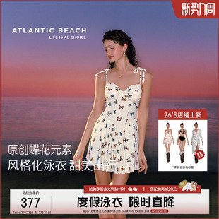 温泉泳装 atlanticbeach2025新款 度假蝴蝶连体泳衣女夏高级感裙式