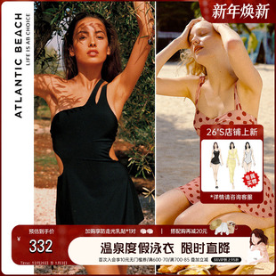 复古连体裙式 atlanticbeach度假泳衣 泳衣女泡温泉 一起去度假