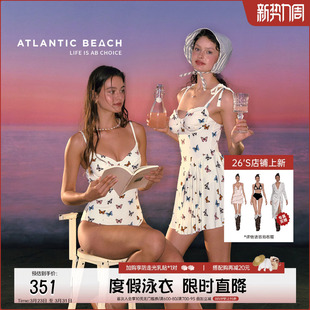 连体游泳装 竞速裙式 高级感时尚 atlanticbeach度假泳衣女2025新款