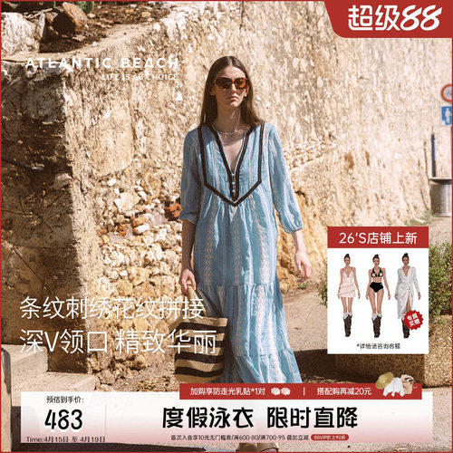 atlanticbeach海边度假连衣长裙