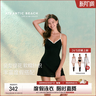 atlanticbeach连体泳衣女高级感吊带裙式 两件套度假绝美温泉泳装