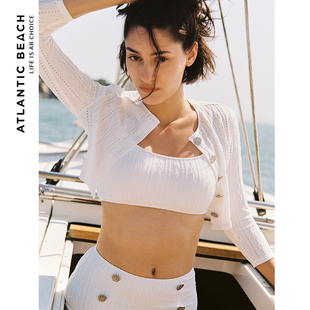 防晒分体泳装 长袖 新款 atlanticbeach比基尼泳衣三件套2022年春季