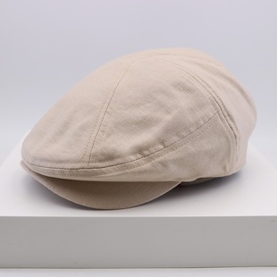 百搭街头鸭舌帽贝雷帽画家帽新款 欧洲站英伦复古光版 拼接休闲时尚
