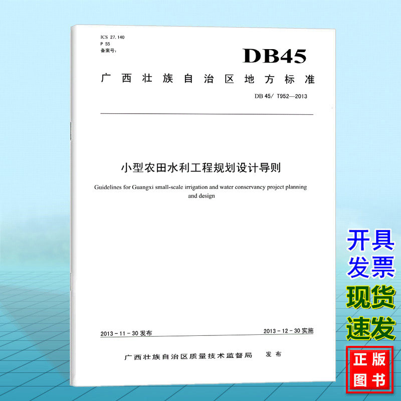 DB45/T 952-2013 小型农田水利工程规划设计导则
