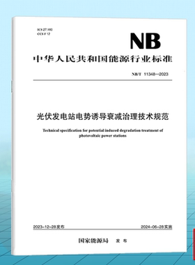NB/T 11348-2023 光伏发电站电势诱导衰减治理技术规范