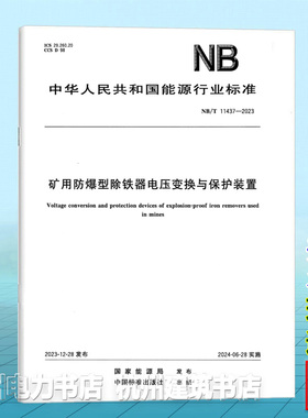 NB/T 11437-2023矿用防爆型除铁器电压变换与保护装置