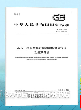 GB 30254-2024高压三相笼型异步电动机能效限定值及能效等级