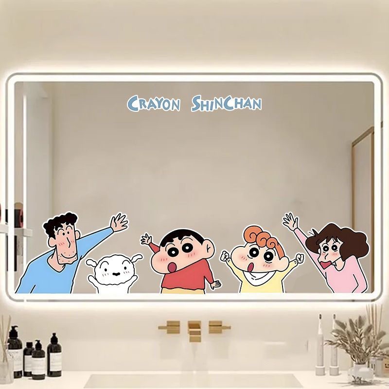 大张蜡笔小新一家人卡通可爱贴纸